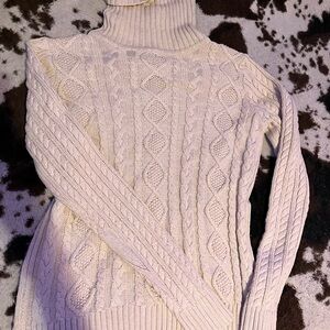 Cozy Cream Cable Knit Turtleneck Sweater